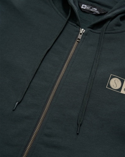 Salty Crew Tailgate Zip Fleece Hood in COAL