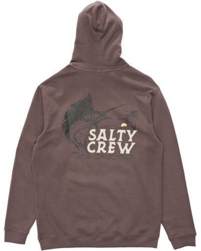 Salty Crew Sailfish Fleece Hood in PORT