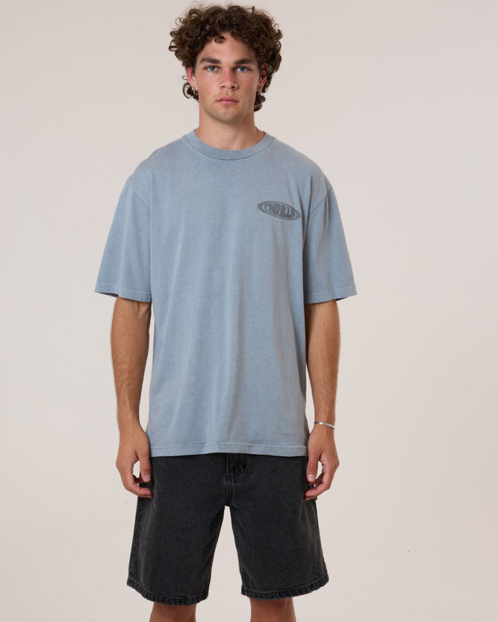 Thrills Shadowless Oversize Fit Tee - Smog in Smog