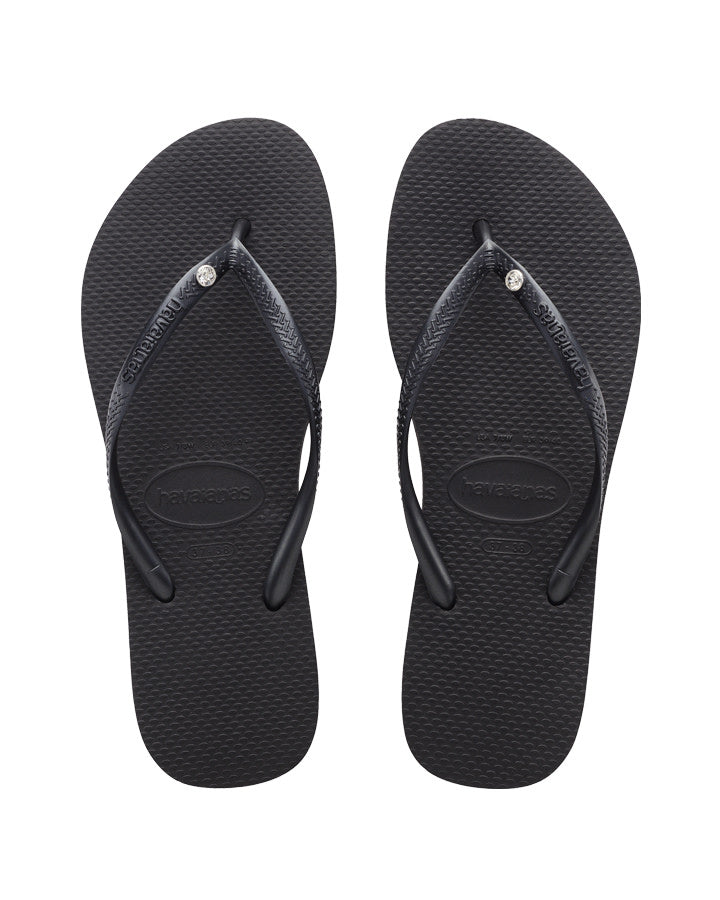 Havaianas Slim Crystal Sw Ll Black in Black