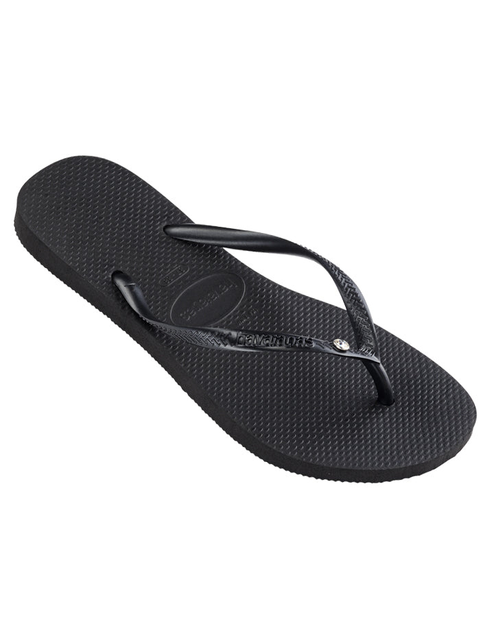 Havaianas Slim Crystal Sw Ll Black in Black