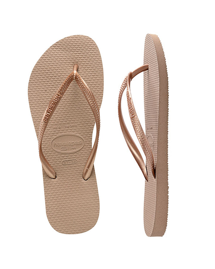 Havaianas Slim Metallic Rose Gold in Rose
