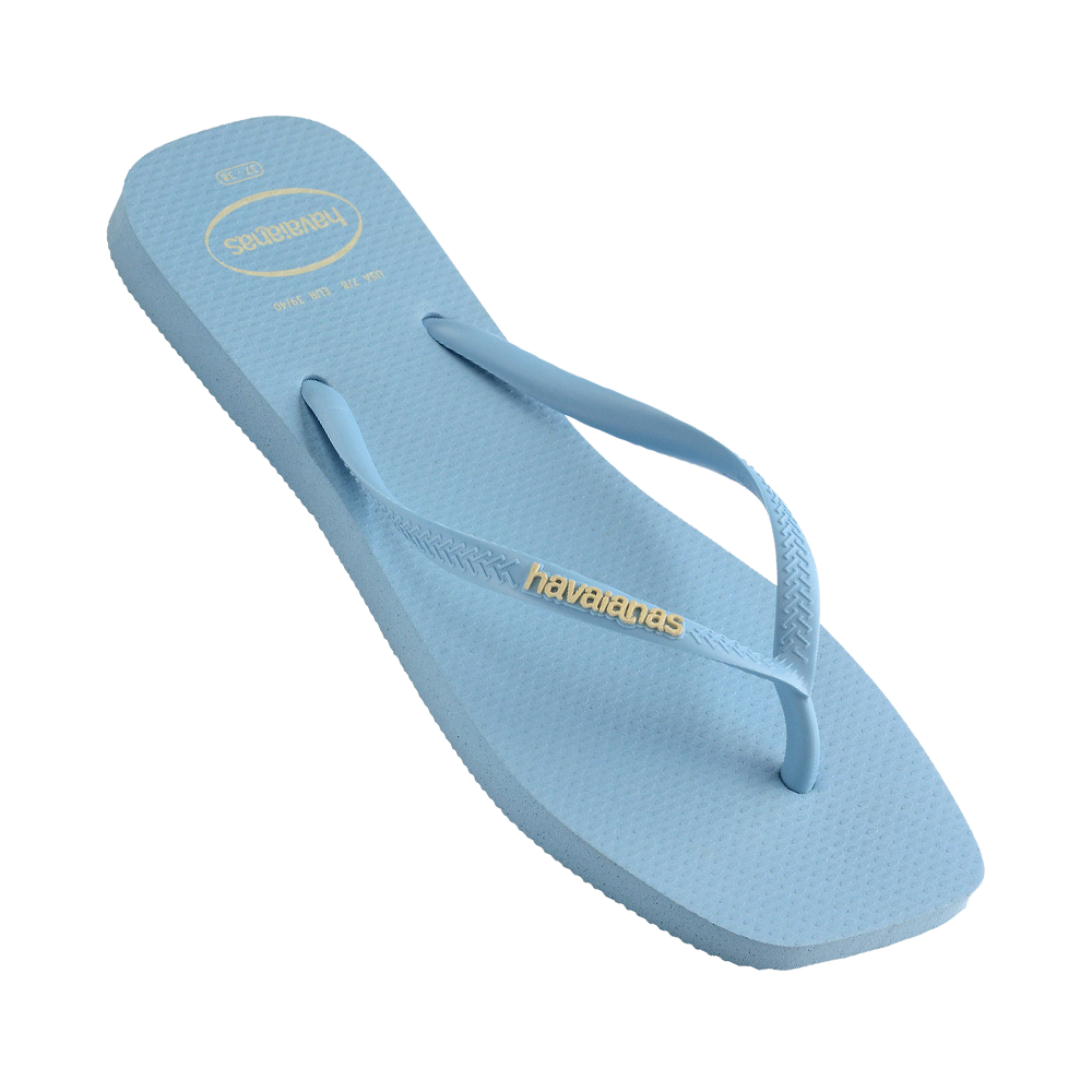 Havaianas Slim Square Logo Pop Up Lavender in Lavender