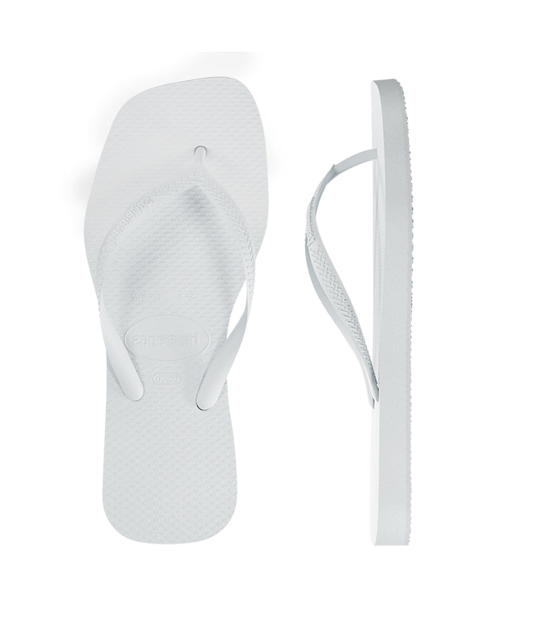 Havaianas Slim Square Solid White in White