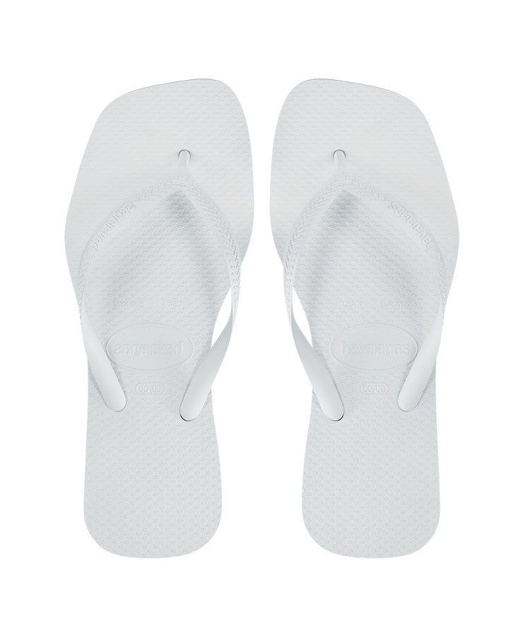 Havaianas Slim Square Solid White in White