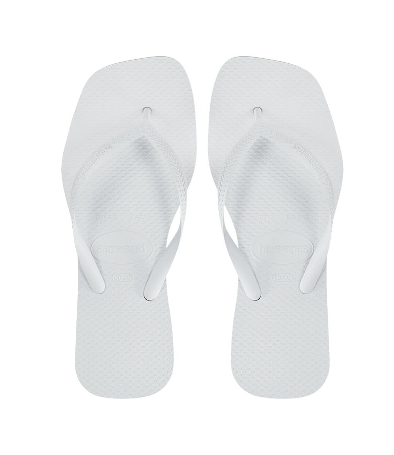 Havaianas Slim Square Solid White in White