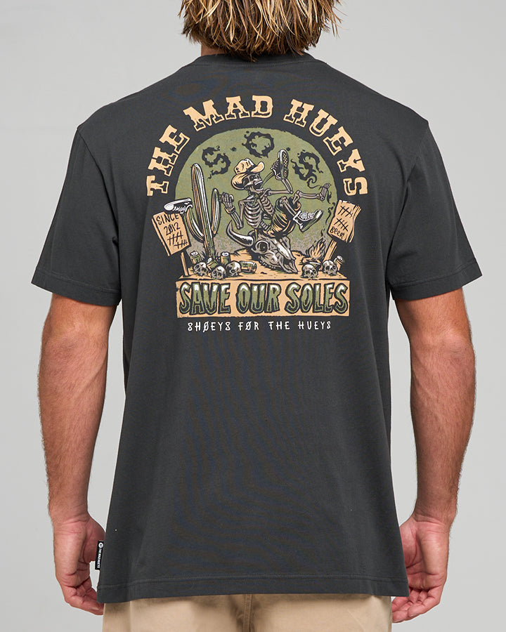 The Mad Hueys Sos | Ss Tee - Vintage Black in VINTAGE BLACK