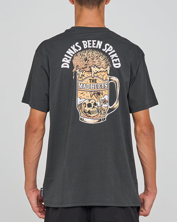 The Mad Hueys Spiked Drink | Ss Tee - Vintage Black in VINTAGE BLACK
