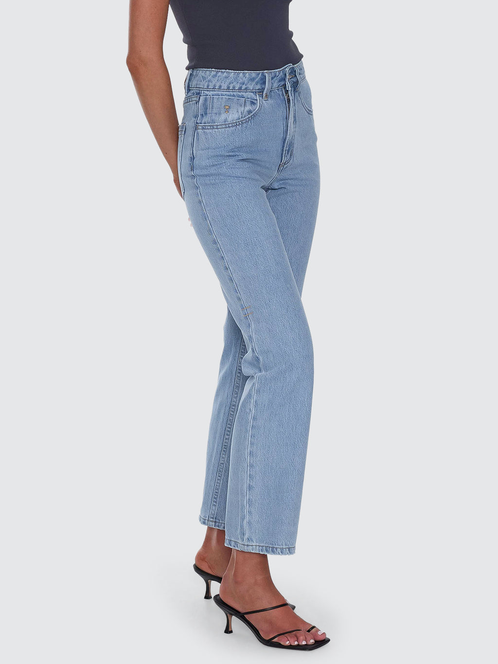 Thrills Co Stevie High Rise Straight Jean - Ageless Blue in Ageless Blue