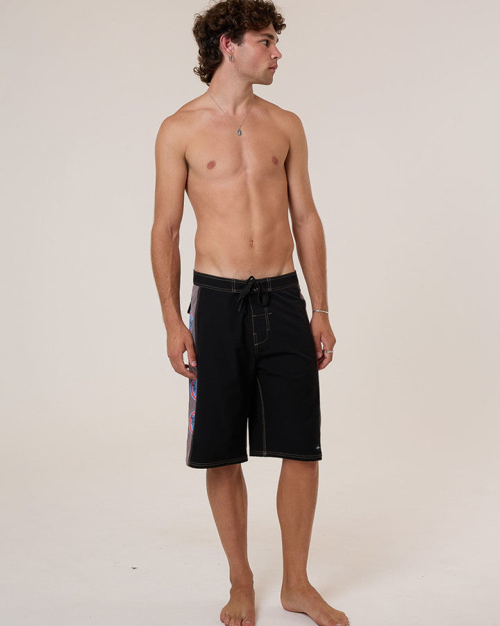 Thrills Super Blast Boardshort - Black in Black