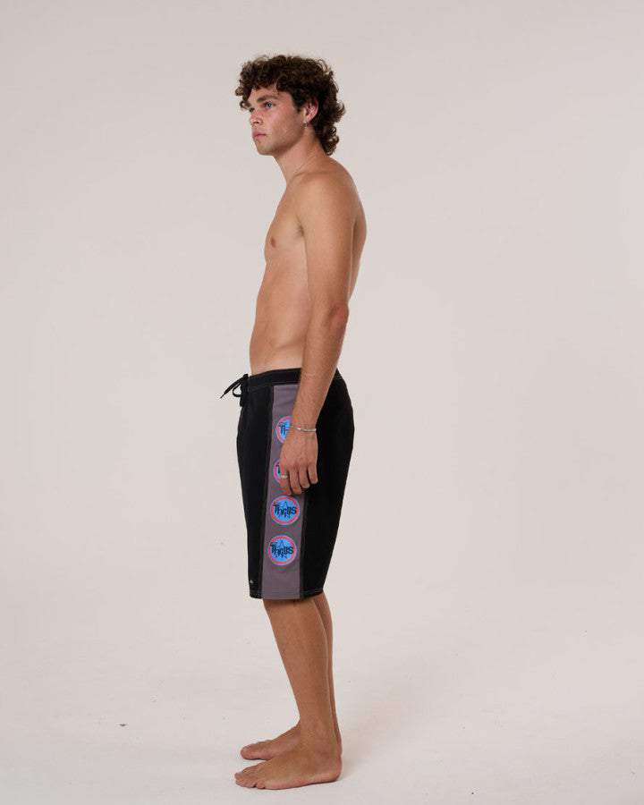 Thrills Super Blast Boardshort - Black in Black