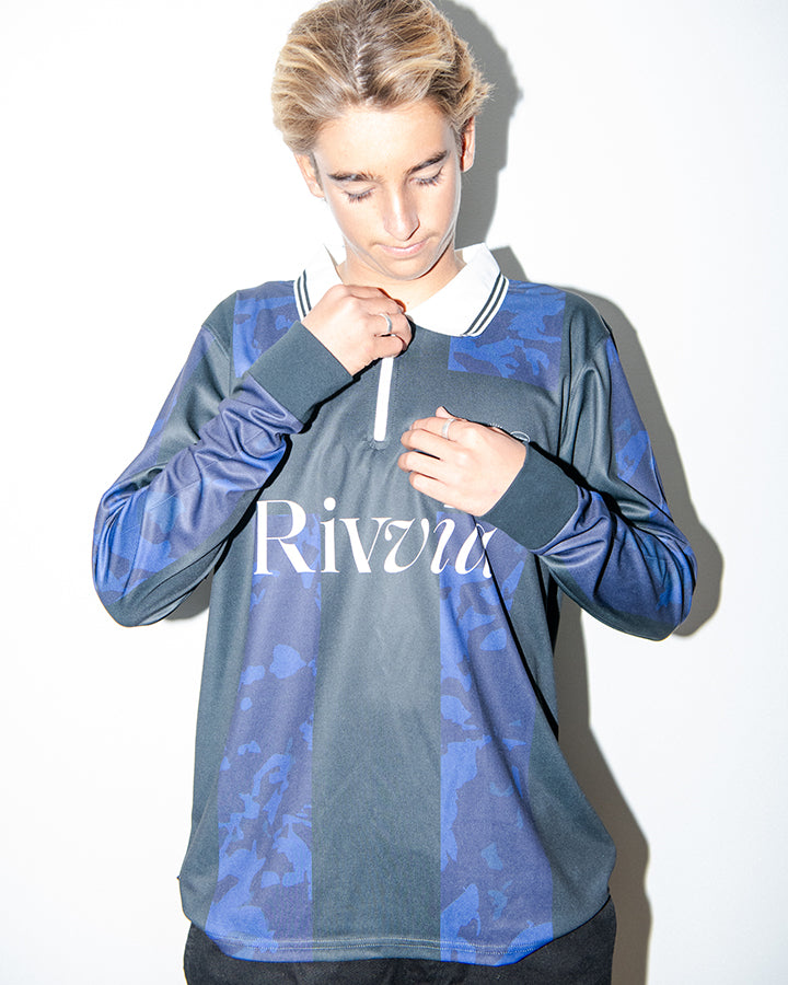 Rivvia Projects Team Vv Ls Polo in BLUE BLACK