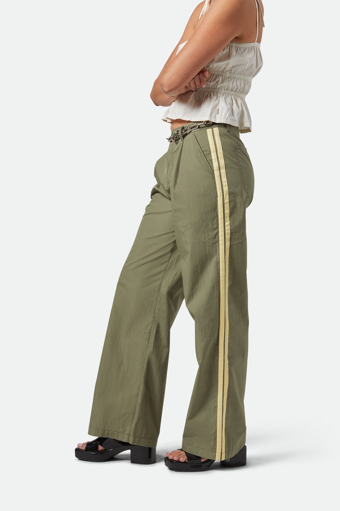 Brixton The Jane Lw Wide Leg Pant in OLIVE SURPLUS
