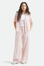 Brixton The Mercer Wide Leg Trouser Pa in CHALK PINK