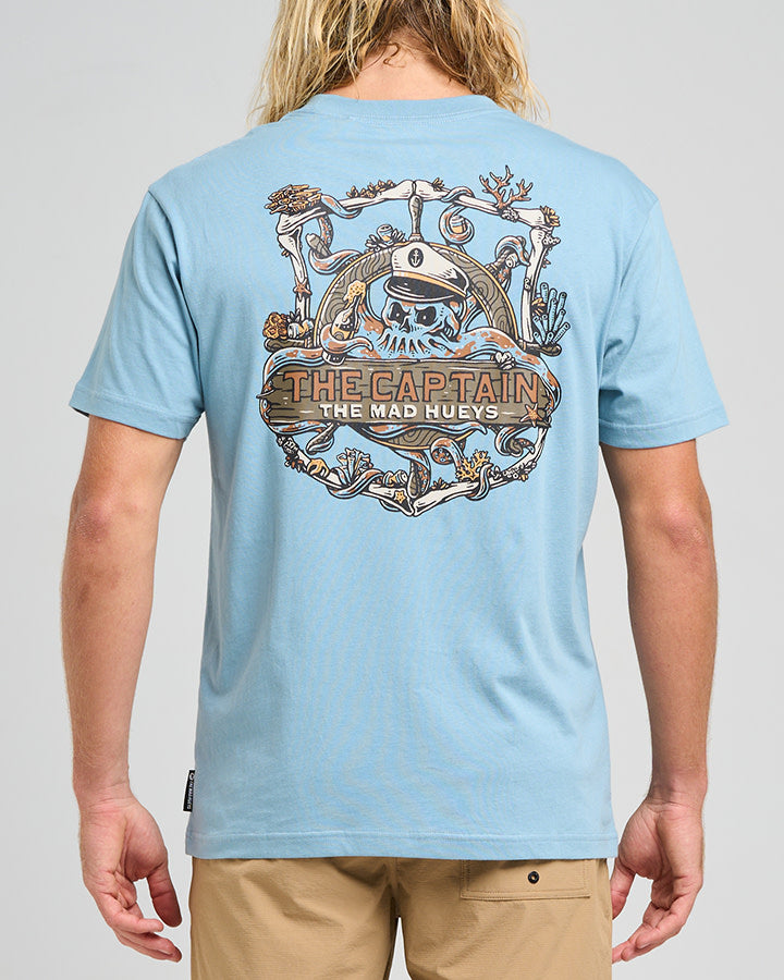 The Mad Hueys The Sea Captain | Ss Tee - Steel Blue in STEEL BLUE