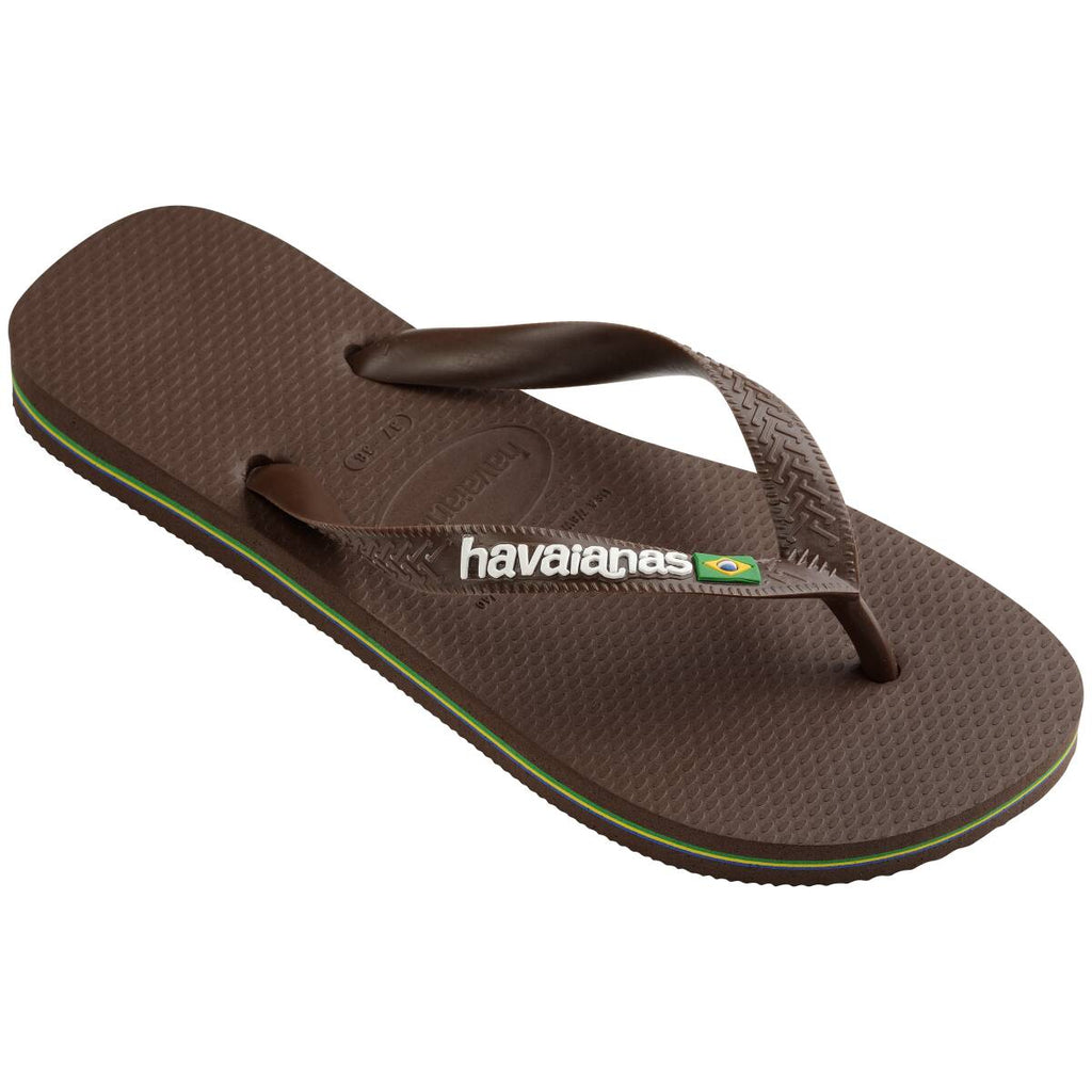 Havaianas Top Brazil Logo Brown in Brown