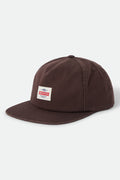 Brixton Trademark Snapback in WALNUT BROWN