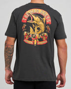 The Mad Hueys Triple Hooked Cuda | Ss Tee in VINTAGE BLACK