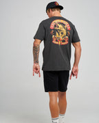 The Mad Hueys Triple Hooked Cuda | Ss Tee in VINTAGE BLACK