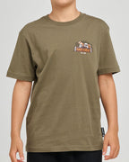 The Mad Hueys Troppo Captain | Youth Ss Tee in OLIVE