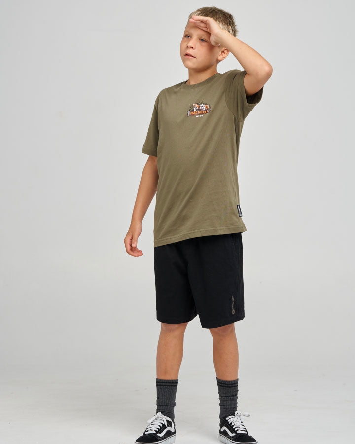 The Mad Hueys Troppo Captain | Youth Ss Tee in OLIVE