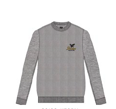 Brixton Well Crew in HEATHER GREY