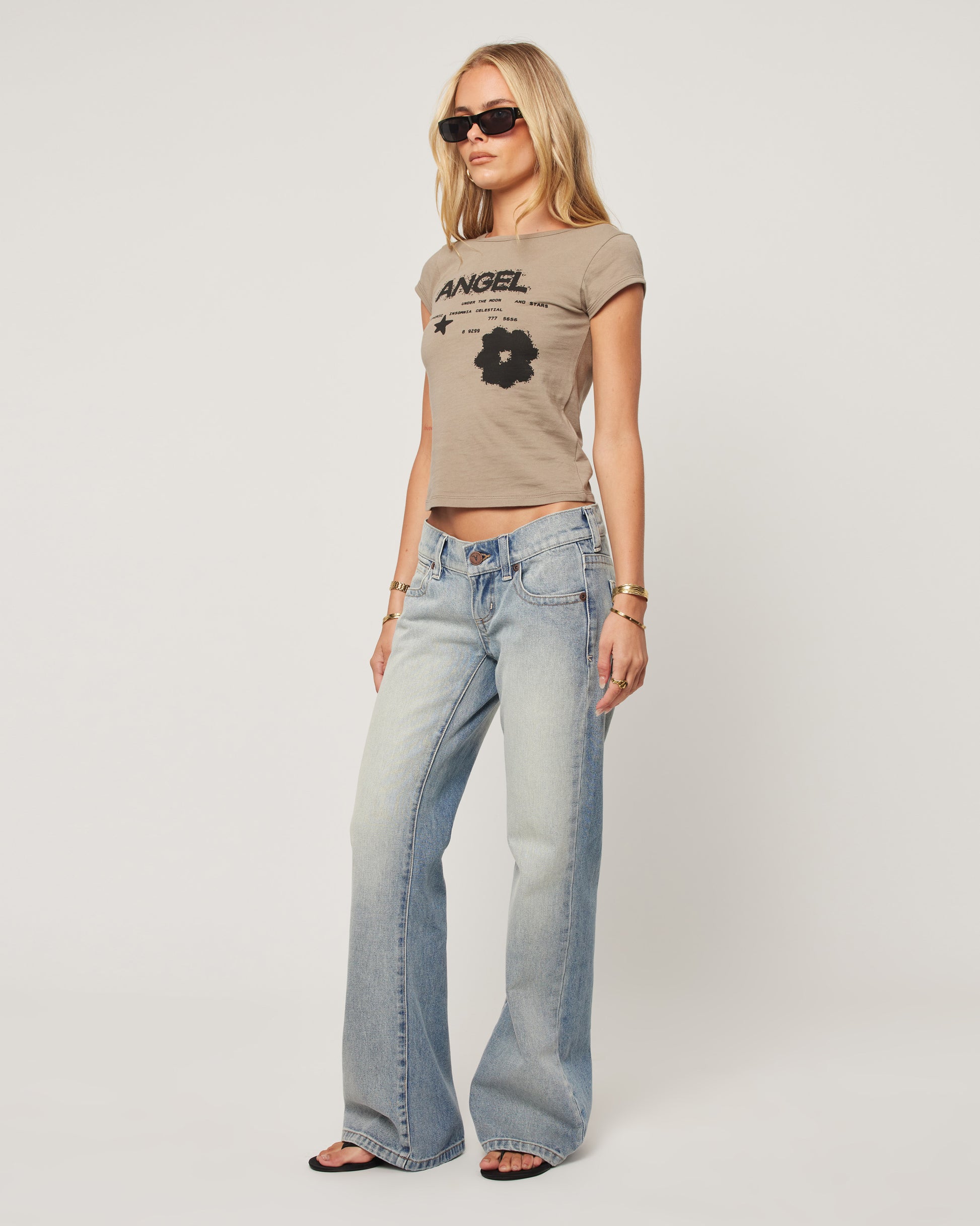 Abrand Jeans Y2k Baby Tee in OLIVE